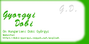 gyorgyi dobi business card