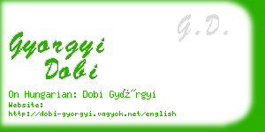 gyorgyi dobi business card